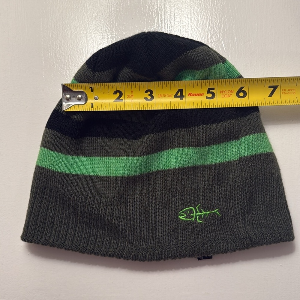 Screamer Striped Green and Black Kids Beanie-See Photos - Picture 7 of 7